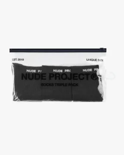 Nude Project Allday Socks Black 3Xpack Fashion