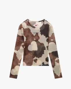 Nude Project Animalie Mesh Top Cow Discount