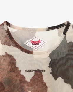 Nude Project Animalie Mesh Top Cow Discount