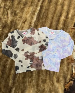 Nude Project Animalie Mesh Top Cow Discount