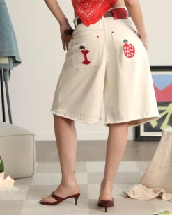 Nude Project Apple Crew Denim Shorts Raw Sale