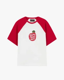 Nude Project Apple Crew Raglan Tee New