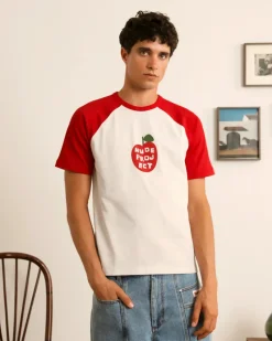 Nude Project Apple Crew Raglan Tee New