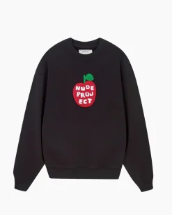 Nude Project Apple Crew Sweatshirt Black Fashion