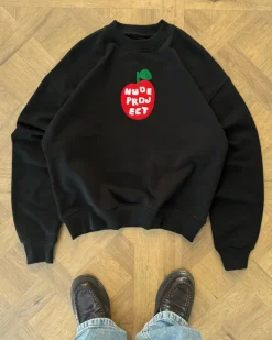 Nude Project Apple Crew Sweatshirt Black Fashion