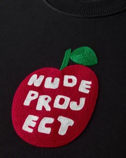 Nude Project Apple Crew Sweatshirt Black Fashion