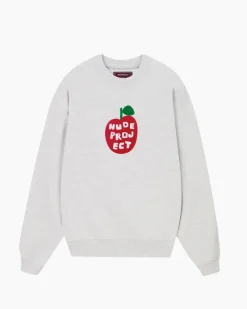 Nude Project Apple Crew Sweatshirt Grey Melange Hot