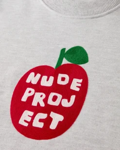 Nude Project Apple Crew Sweatshirt Grey Melange Hot