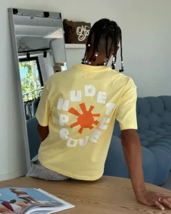 Nude Project Astro Tee Pale Banana Clearance