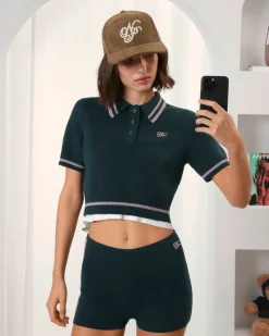 Nude Project Bacuri Knit Polo Green New