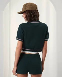 Nude Project Bacuri Knit Polo Green New