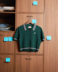Nude Project Bacuri Knit Polo Green New