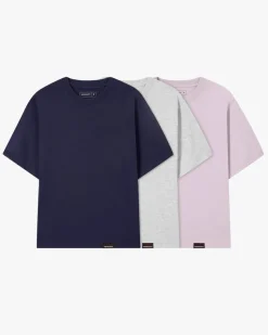 Nude Project Basic Tee Lilac/Grey/Navy 3Xpack Sale