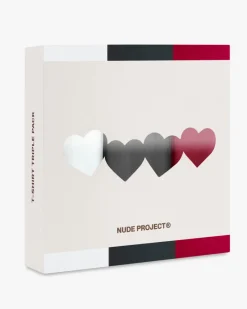 Nude Project Basic Tee White/Ash/Burgundy 3Xpack Outlet