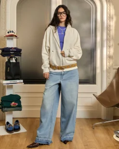 Nude Project Beast Zip-Up Hoodie Marshmallow Clearance