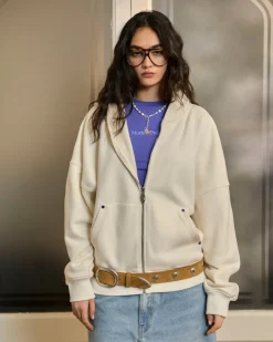 Nude Project Beast Zip-Up Hoodie Marshmallow Clearance