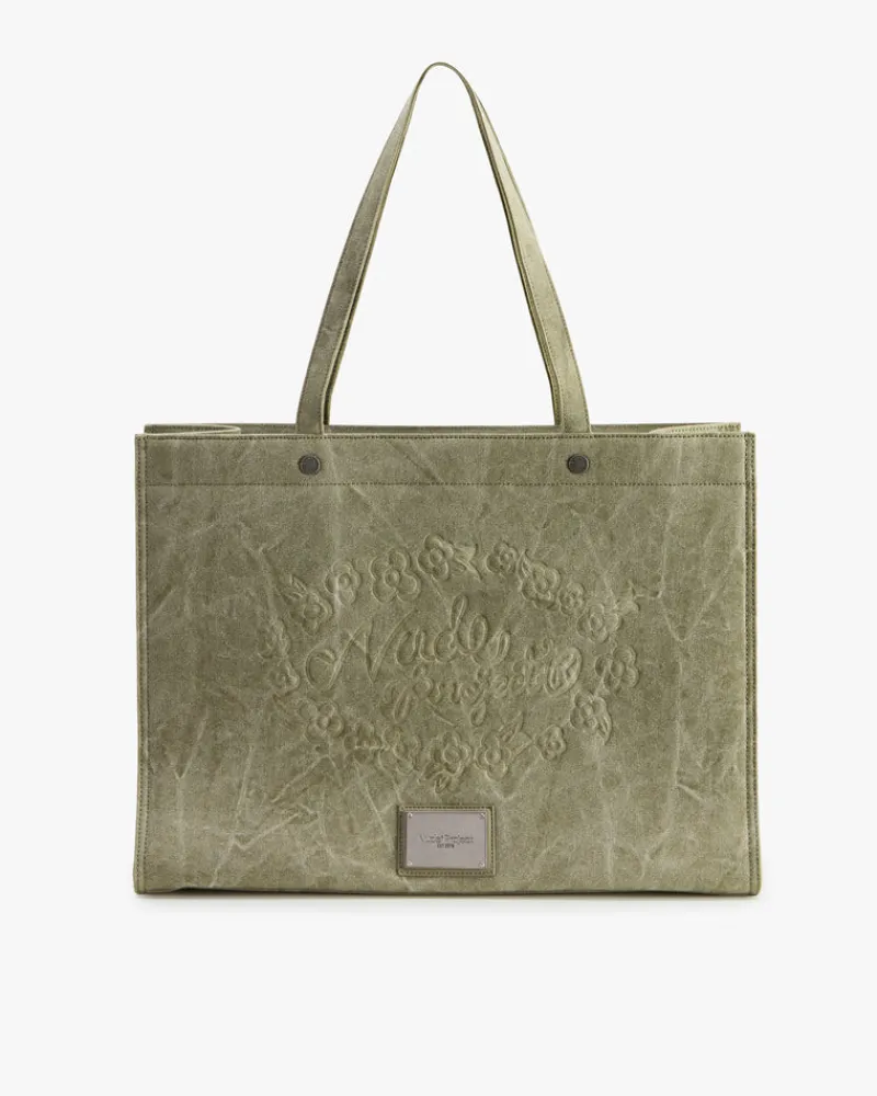 Nude Project Big Canvas Bag Green Sale