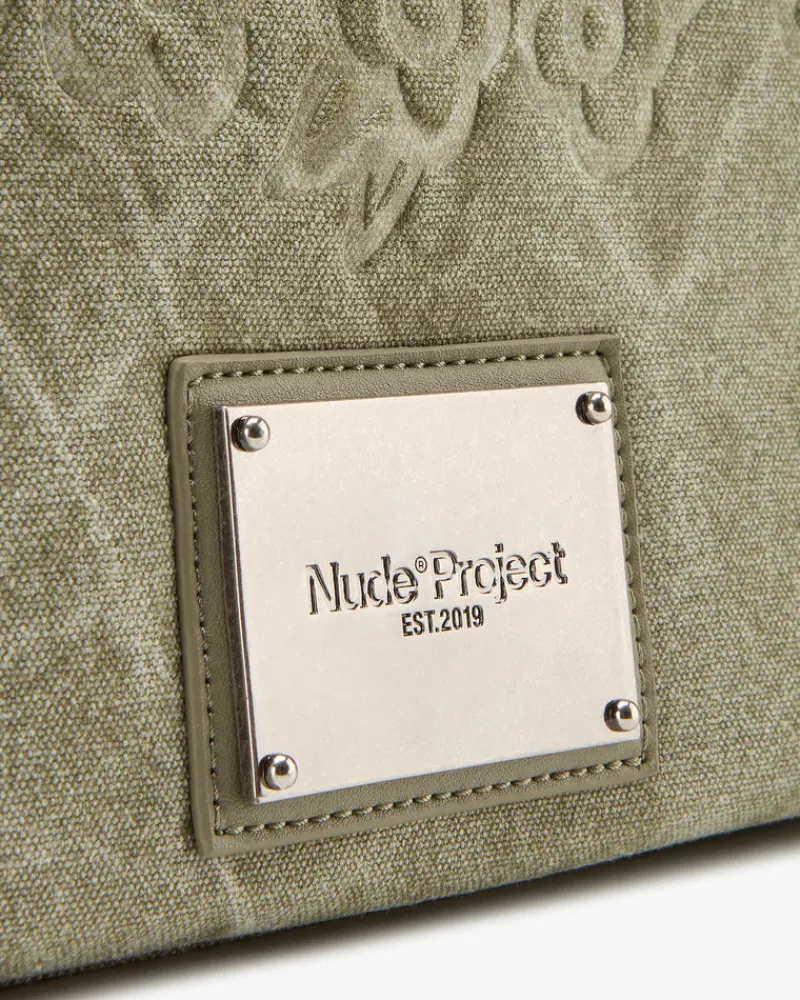 Nude Project Big Canvas Bag Green Sale