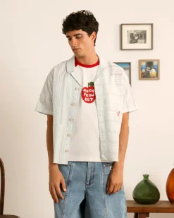 Nude Project Block Shirt Baby Blue Sale