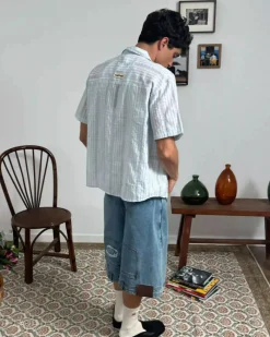 Nude Project Block Shirt Baby Blue Sale