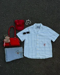 Nude Project Block Shirt Baby Blue Sale