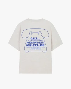 Nude Project Call Tee Grey Melange Sale