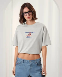 Nude Project Call Tee Grey Melange Sale