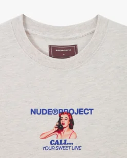 Nude Project Call Tee Grey Melange Sale