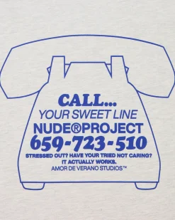 Nude Project Call Tee Grey Melange Sale