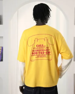 Nude Project Call Tee Yellow Hot
