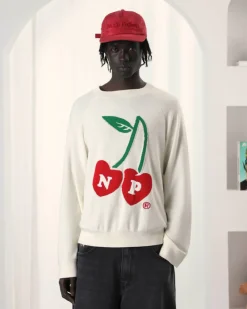 Nude Project Cerise Knit Sweater Marshmallow Hot