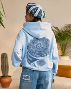 Nude Project Champion Hoodie Light Blue Outlet