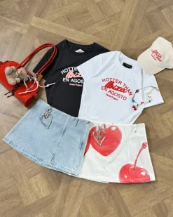 Nude Project Cherry Denim Skirt Outlet