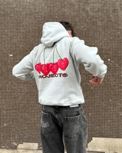Nude Project Cherry Hoodie Ice Grey Clearance