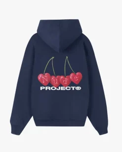 Nude Project Cherry Hoodie Navy Fashion
