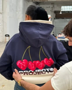 Nude Project Cherry Hoodie Navy Fashion