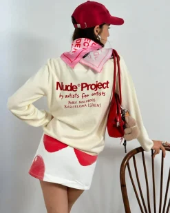 Nude Project Cherry White Skirt Outlet