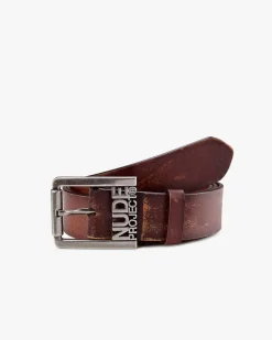 Nude Project Classic Belt Worn Brown Hot