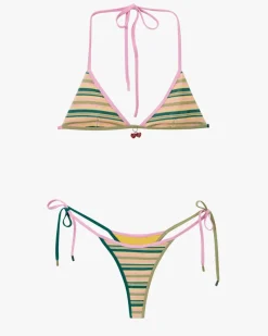 Nude Project Costa Bikini Top Stripes Outlet