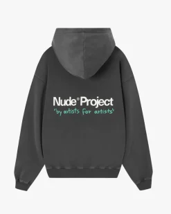 Nude Project Cult Hoodie Washed Ash Clearance