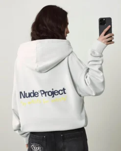 Nude Project Cult Hoodie Washed Light Grey Outlet