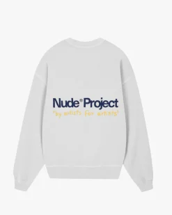 Nude Project Cult Sweatshirt Washed Light Grey Fashion