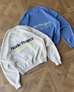 Nude Project Cult Sweatshirt Washed Stone Blue Sale