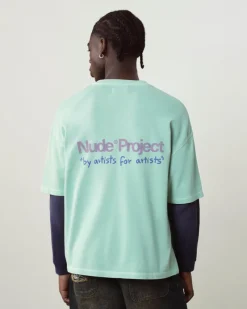 Nude Project Cult Tee Washed Green Sale