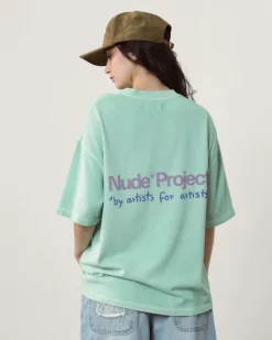 Nude Project Cult Tee Washed Green Sale