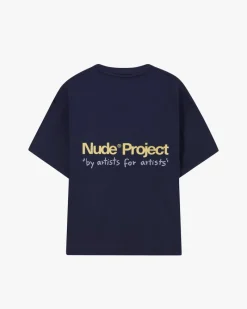 Nude Project Cult Tee Washed Navy Clearance