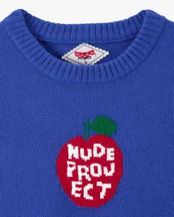 Nude Project Cutie Apple Knit Vest Blue New