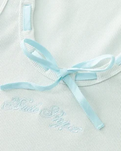 Nude Project Cutie Bow Tank Top Blue Clearance