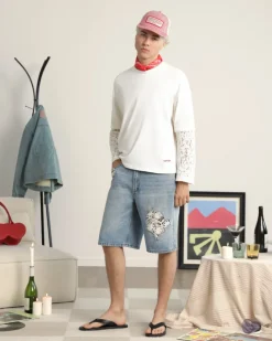 Nude Project Denim Shorts Lace Best