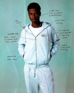 Nude Project Essentials Zip-Up Hoodie Grey Melange Online